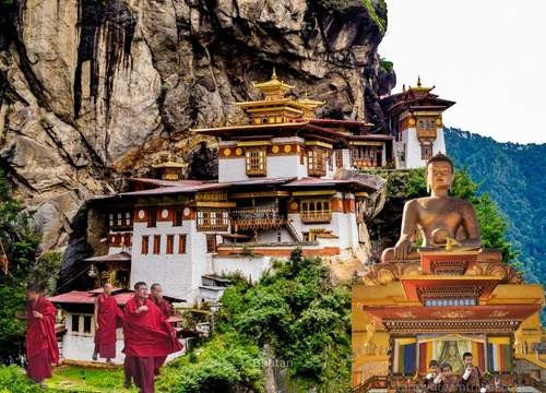 Bhutan's Tiger's Nest Monastery perched on a cliff surrounded, starreydreamtravel